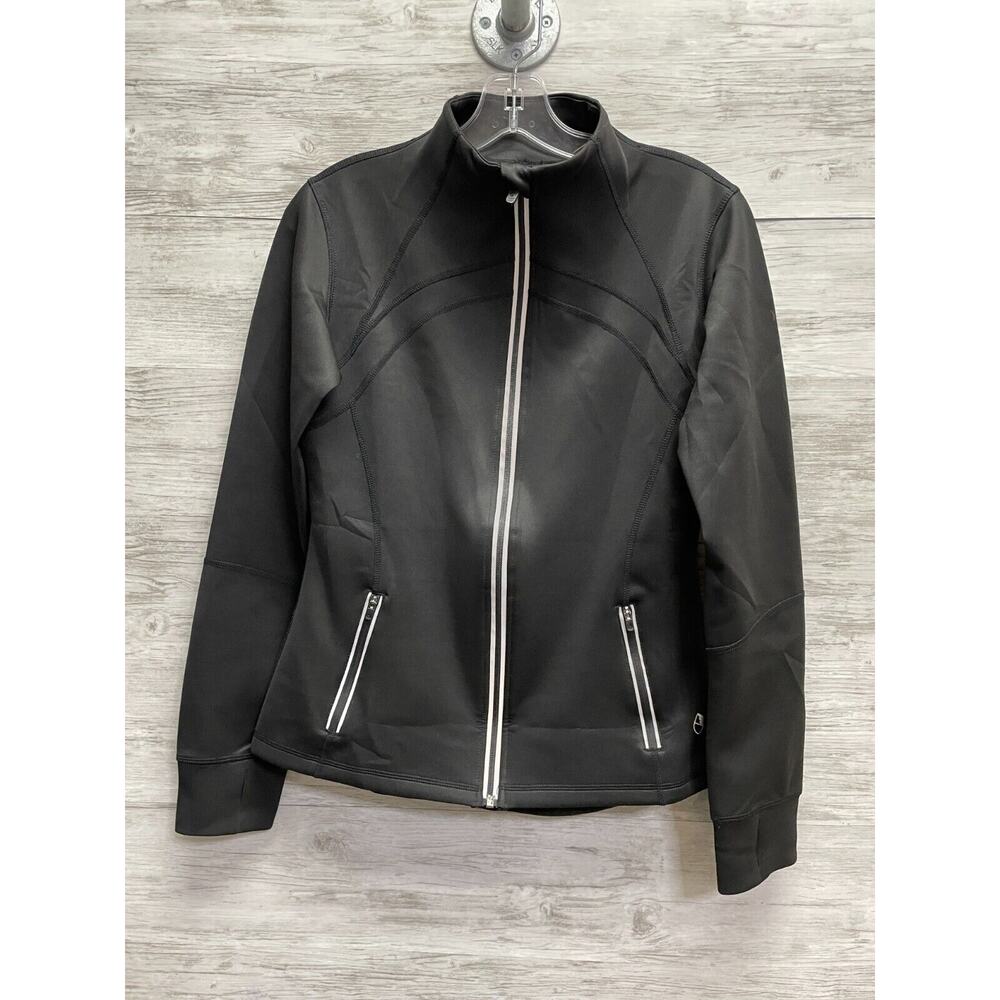 Icyzone Full‎ Zip Jacket Womens Medium Black Long Sleeve Activewear Top